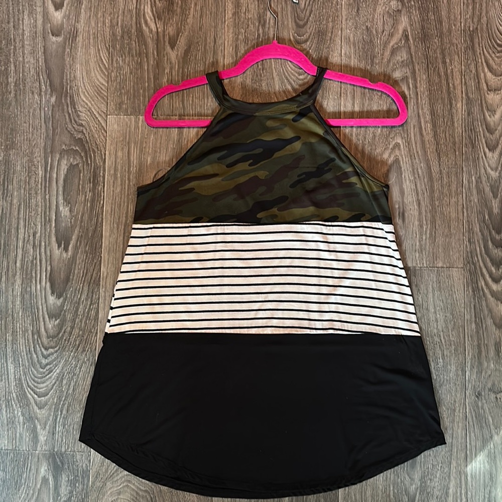 Colorblock Halter Tank